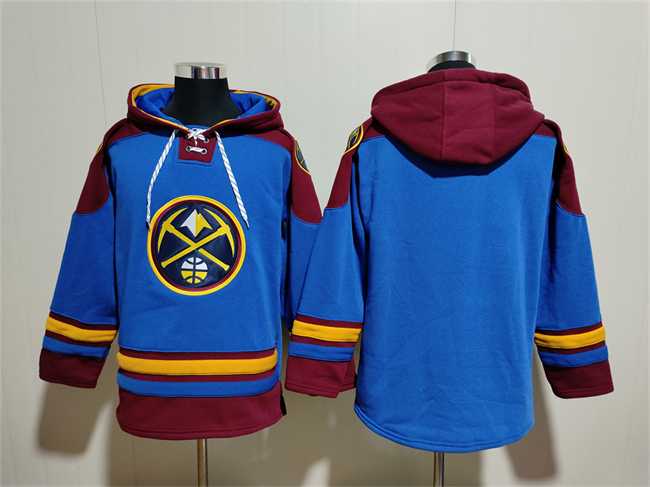 Men's Denver Nuggets Blank Blue Red Lace-Up Pullover Hoodie,We sell and wholesale Men's Denver Nuggets Blank Blue Red Lace-Up Pullover Hoodie on line form chian!